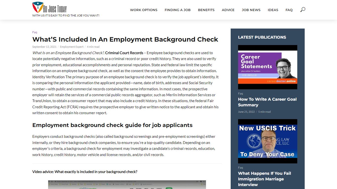 What’S Included In An Employment Background Check